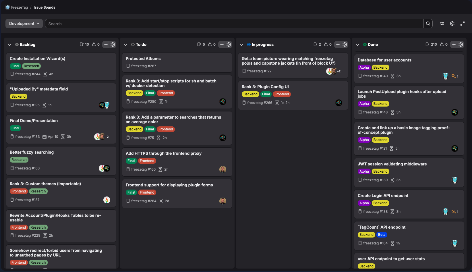 Screenshot of GitLab Issue Board